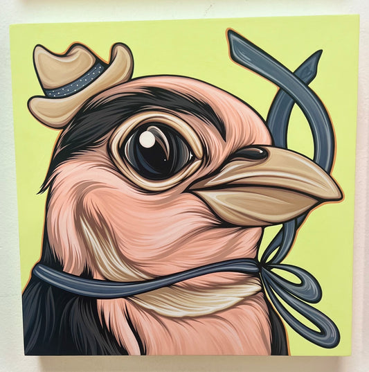 "Lil Cowboi Birb" by Kaitlin Ziesmer - 12x12