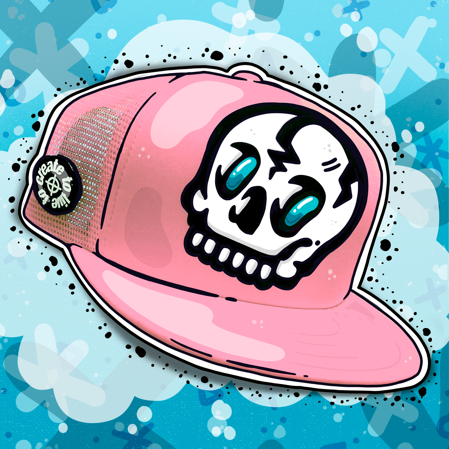 Skullboi Trucker Hat - PINK